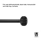 Umbra 1 Rod 42-120 MAT BLK Finn Ausziehbare Vorhangstange mit D25mm, Verstellbar 42-120, 107-305 cm, Schwarz