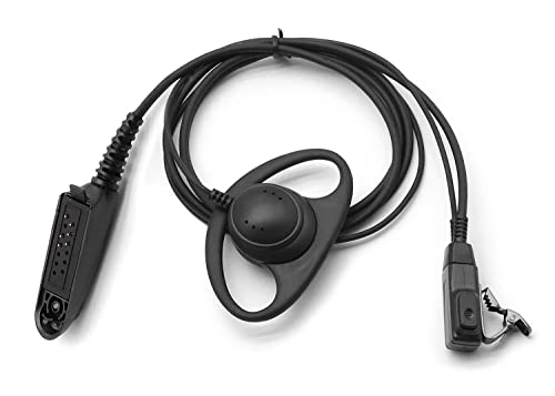 SUNDELY® Auricular con forma de D con Micrófono & PTT para Motorola Radio GP140 HT1250 MTX900 PRO9150 PTX780 Multi-Pin Cover