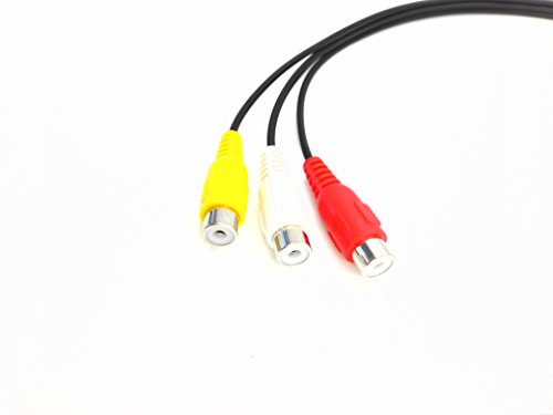 Zdycgtime Black 3.5Mm Plug Male To 3 Rca Female Adaptor Audio Video Cable(25Cm) (F/M)) #TOP2