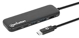 Manhattan 5 in 1 USB C Docking Station Hub – Long 20 in Cord - 100W PD, 4k HDMI, 2 USB-A 3.0, 1 USB-C 5Gbps Data Port - Multiport Adapter for MacBook Air Pro & Type C Devices–3 Yr Mfg Warranty-130721