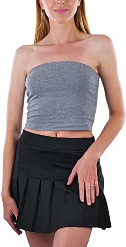 Image of ToBeInStyle Women's Cotton-Spandex Blend Stretchy Tube Top