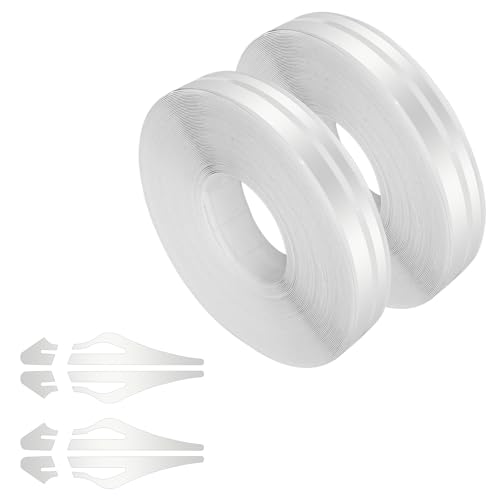 KUQUTIDY 2 Rolls 32Ft Car Pinstripe Tape, Silver Vinyl Automotive Pinstriping Tape, Fine Line Striping Trim Stickers, Universal DIY Car Body Racing Stripes Decals for Cars, SUVs, Pickups, Motorcycle