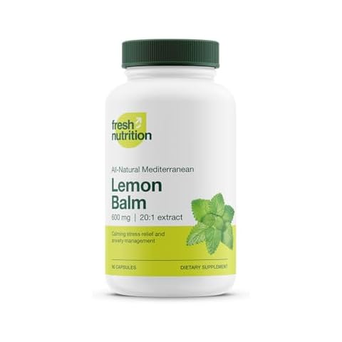 Fresh Nutrition Lemon Balm Extract Capsules. Cover