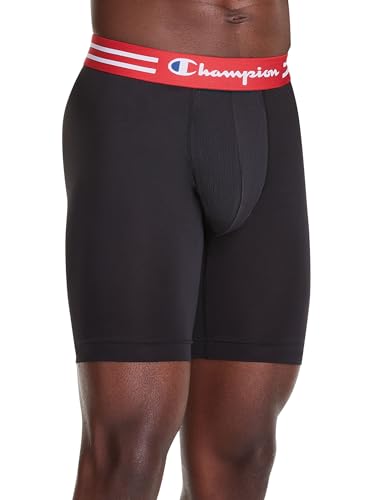 Champion Men's Cotton Moisture-Wicking Performance Stretch Boxer Briefs, 3-Pack2