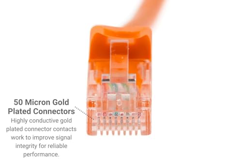 Cable de red Cat6 UTP patch cord 1 ft naranja miniatura 4