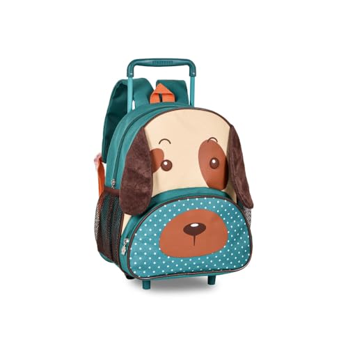 Mochila Infantil Rodinhas Escolar Passeio Cachorro Verde