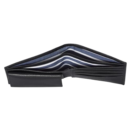 Image of Nautica Men's Bifold Leather Wallet | RFID Blocking | ID Window | Card Slots | Organization | Durable | Stylish