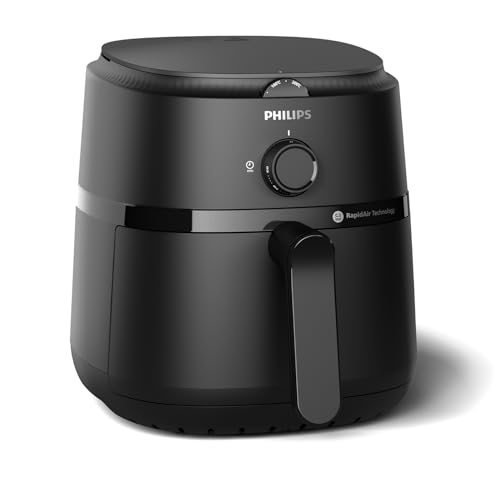 Philips 1000 Series NA120/09 - Airfryer 4.2L Capacity 1500W Healthy Oil-Free Frying Compact Design Dishwasher-Safe Parts Black Finish