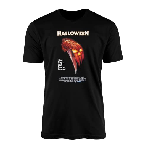 SmartyPants Camiseta negra con diseño de daga de Halloween, máscara de Myers, Laurie, Horror, sobrenatural, thriller, slasher, película de miedo, cine, franquicia, culto, clásico, regalo, Black Prime