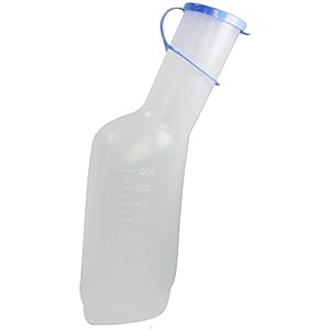 Urinefles voor mannen Melkachtig met blauw deksel