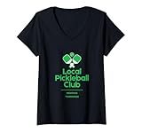 Photo Gallery donna club locale di pickleball memphis tennessee maglietta con collo a v Photo Gallery donna club locale di pickleball memphis tennessee maglietta con collo a v