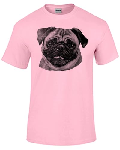 Camiseta cachorro pug preto e branco Infantil ou Adulto ou Plus S...