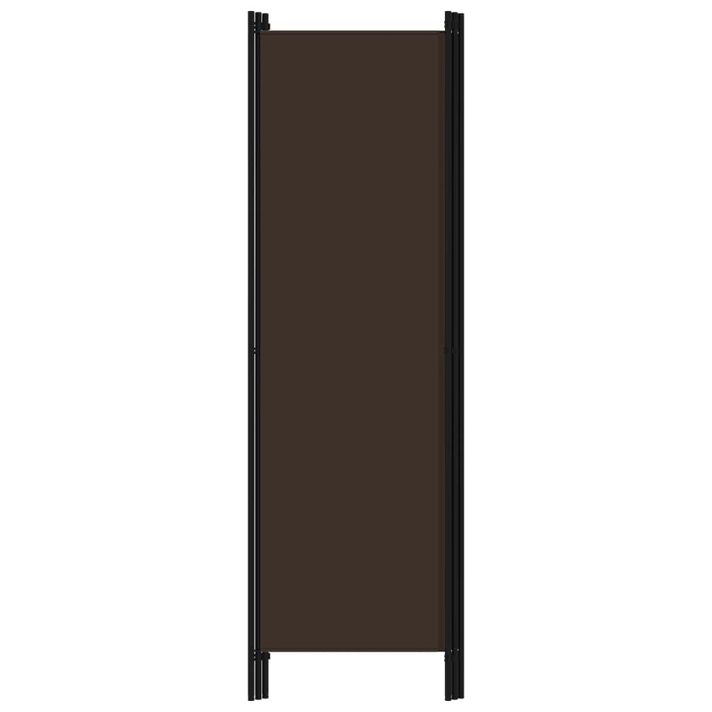 3-częściowa ścianka działowa brązowa z materiałowymi abażurami 150 x 180 cm, wolnostojąca, składana, jako ochrona przed wzrokiem, ścianka działowa do salonu, sypialni, biura i na balkon