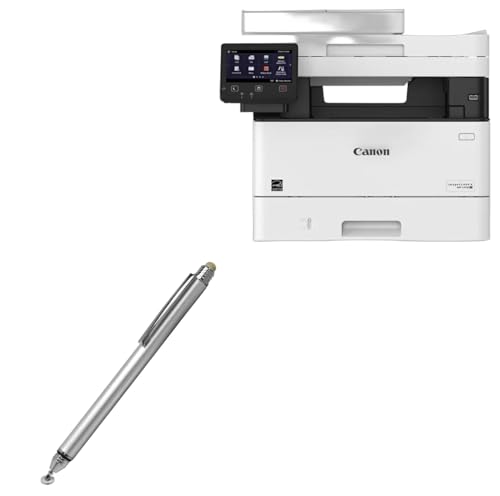 BoxWave Stylus Pen Compatible with Canon imageCLASS X MF1238 II - DualTip Capacitive Stylus, Fiber Tip Disc Tip Capacitive Stylus Pen - Metallic Silver