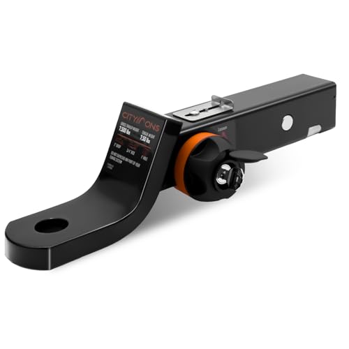Citymons Endo-Hitch Trailer Ball Mount, Reduce Sway Anti-Rattle, 2" Drop