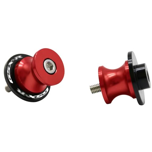MZ-STORE GSXR 2pcs 8MM Nottolini Forcellone Appoggi CNC Alluminio per GSXR 600 750 1000 1100 (Rosso)