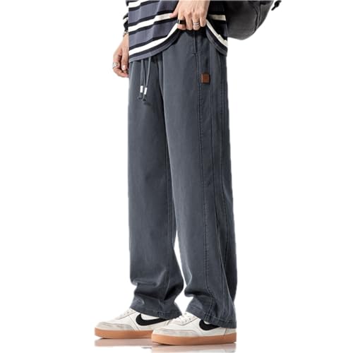 Jeans Pants Trouser Denim Comfortable Drip Floor Men's Versatile Style Japanese Long Lyocell Material