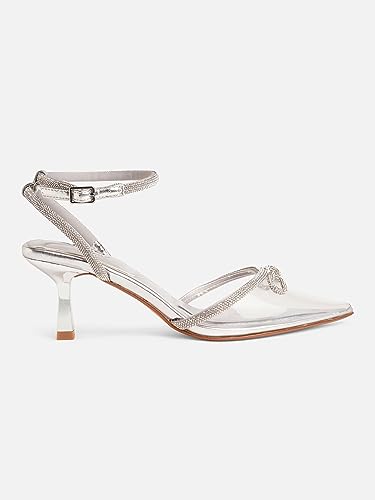 Image of Aldo Papiona042 Silver Women Textile Heels Sandal