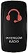 Dragonfire Racing 04-0127 Laser Etch Dual LED Switch - Intercom Radio On/Off - Red