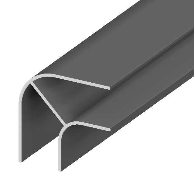 4x1000mm, 4 barras de 1m de perfil aluminio curvo 90º radio corto, acabado en ANODIZADO NEGRO, para mobiliario CAMPER, H2 y H3. Para contrachapado o policarbonato de 15mm o 16mm. OPCIÓN CORTE A MEDIDA