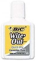 Wite-Out Quick Dry Correction Fluid, 20 ml Bottle, White, 1/Dozen by BIC