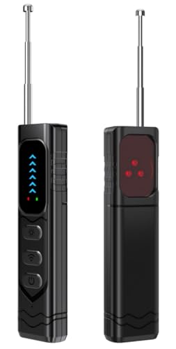 Mokhike Detector de Cámara Oculta, Cámaras Bug Finder, Detector de Señal RF Grabación Antiespía para GPS Tracker Dispositivos de Escucha inalámbricos para Hotel, Hogar, Oficina y Viajes