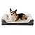 Bedsure Orthopedic Memory Foam Dog Bed Medium - Dog Sofa with Removable Washable Cover & Waterproof Liner, 7 inches Height Couch Dog Beds for Small, Medium Dogs up to 50 lbs