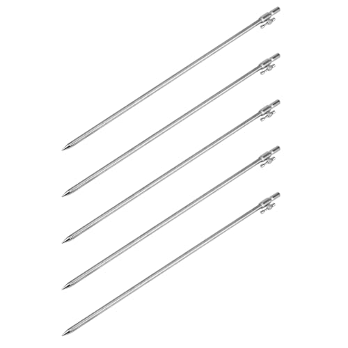 Jnchdghwa 5X de Pesca de Acero Inoxidable Extensible de 50-100 cm de Banco de Pesca de Carpa Ajustable Soporte de CañA de Pescar para Alarma de Mordida
