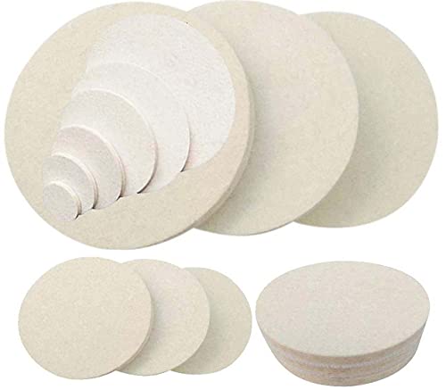 Image of DIY Crafts 5 Pcs, 7 inch inch Felt Pad Only, Only Felt Pad For This Kit Sander Disc Sanding Discs Paper with Abrasive Polish Pad Plate + 1 /4 Inch Shank for Grits 60 /80 /10 (5 Pcs, 7 inch inch Felt Pad Only)