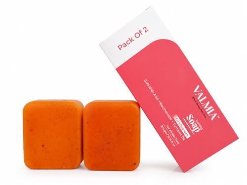 Image of Kojic Acid & Niacinamide Soap Bar for Tan Removal, Skin Brightening & Deep Cleansing | Enriched with Coconut Oil & Saffron | Helps Reduce Dark Spots, Pigmentation & Uneven Skin Tone | For Men & Women | 200g