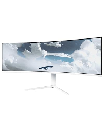 Image of Arozzi Curved Gaming Monitor Nova 49 inch VA 165Hz - Computer Monitor Ultrawide QHD 1440p - Adaptive Sync, HDR10 & Flicker Free Display - 100% sRGB Color Accuracy - PC & Console Ready - White