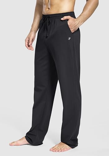 Pudolla Men's Tall Sweatpants 32"/34"/36" Long Inseam Cotton Yoga Pants Athletic Lounge Casual Pants for Men with Pockets2