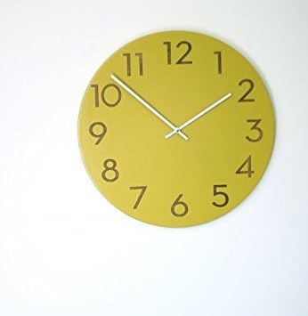 Modern Numbers Clock - Modern Wall Clock (Chartreuse)