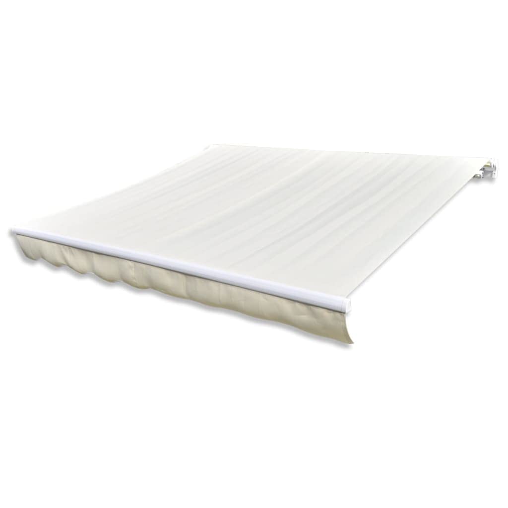AUVYI Toldo de lona, color crema, 6 x 3 m (sin marco), tela de repuesto para toldos de balcón, protección solar, tela para exteriores, tela impermeable de alta calidad
