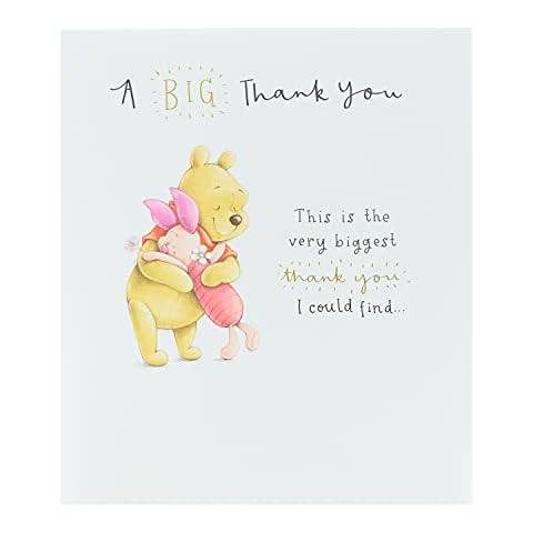 UK Greetings Disney Pooh Thank You Card Cover