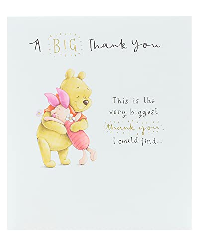 Disney Pooh Bear & Porcinet Carte de vœux avec inscription « A Big Thank You »