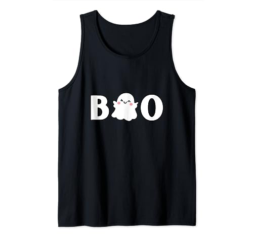 Boo Cute Ghost Halloween Divertido Camiseta sin Mangas