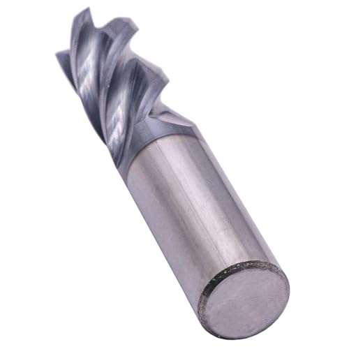Image of 3 /4 inch 4 Flute Solid Carbide 0.04 inch Corner Radius End Mill, AlTiN Coated | 35 Helix, 3 /4 inch Cutting Dia, 3 /4 inch Shank Dia, 1-3 /4 inch LOC, 4 inch OAL, for Milling Alloy Steel, Carbon Steel, Cast Iron