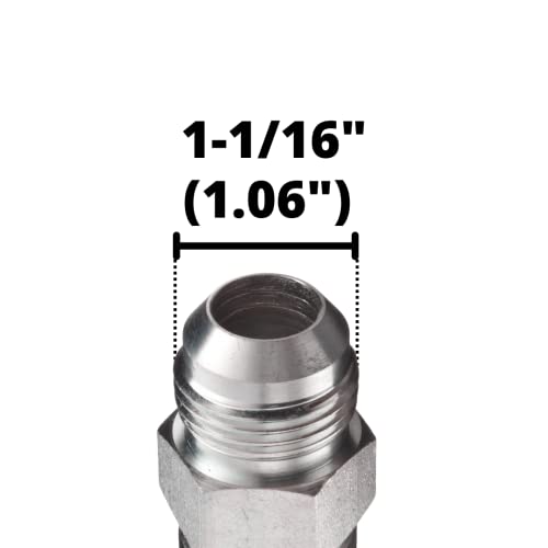 Image of (10-Pack) MJ-08-12 | 1 /2 inch Hose x 3 /4 inch JIC 37 Male Hydraulic Hose End Crimp Fitting