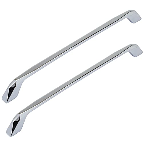 Image of Atom 12.8 inches Zinc Pull Handle | CPPT Finish | Office Wardrobe Furniture Kitchen Drawer Cabinet Push Bar, 229, Pack of 2
