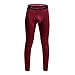D-Rings Collant thermique pour homme - Automne et hiver - Pantalon de compression thermique - Pantalon de sport - Long - Respirant - Fonctionnel, rouge, L