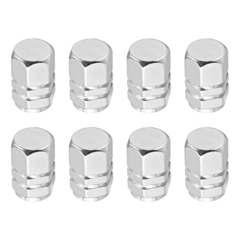 Marcraft Silver Alloy Valve Caps for Vehicles Cover