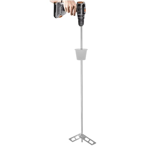 DESENNIE Degassing Stirrer Degasser Mix-Stir Mixing De-gasser Agitator With #6 Stopper Stainless Steel for Wine Making Brewing Beer Mix Wine Beer Kombucha Mixer Drill Attachment Rod with Paddles