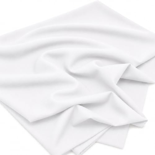 Image of M Fabrics Cotton Plain Solid Lining 2by1 Soft 36 Inch Width for Craft Material Blouse, Petticoat, Kurtis, Tailoring & Boutique Purpose (2by1 Pack of 2 Meters) - White