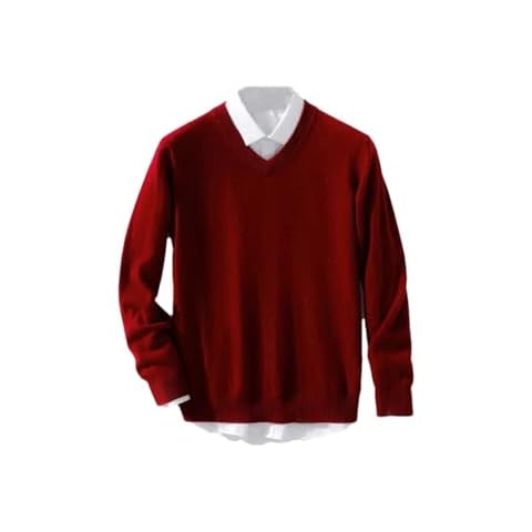 Kiioouu Men's Cashmere V-Neck Sweater Cover