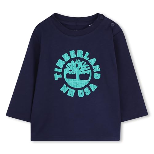 Timberland T60589 Camiseta para niño, Azul índigo, 4 años