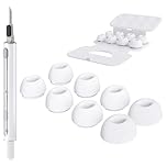 Seltureone 4 Pair Replacement Ear Tips for Airpods Pro/Airpods Pro 2, Noise Reduction Hole & Cleaning Kit, Anti-Slip Soft Silicone Replacement Earbuds(XS/S/M/L)