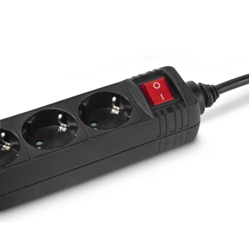 Multiprise 6 prises 3500W Max dotée d'un interrupteur de sécurité noir - 7