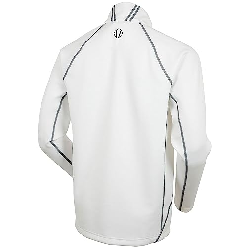 Sunice Mens Allendale 2.0 Water Repellant Golf Pullover - Pure White/Charcoal XXL2