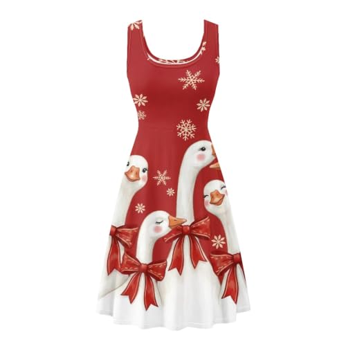 Image of Dreaweet Casual Sleeveless Dresses for Women Girls, Round Neck Tank Dresses with Pockets Summer Sundress Size XS-4XL
